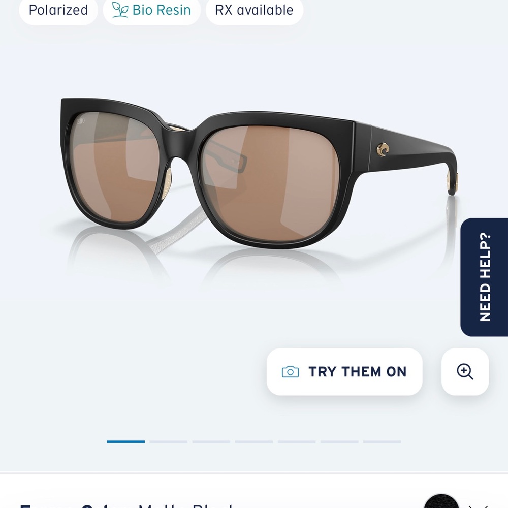 Like-New! Costa Waterwoman 2 sunglasses with copper silver mirror glass lenses.
